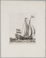 KG 08846
<br/>
Jacht van Gecommiteerde Raaden, zeylende van de wind
<br/>
<em>Groenewegen, Gerrit (1754-1826)</em>